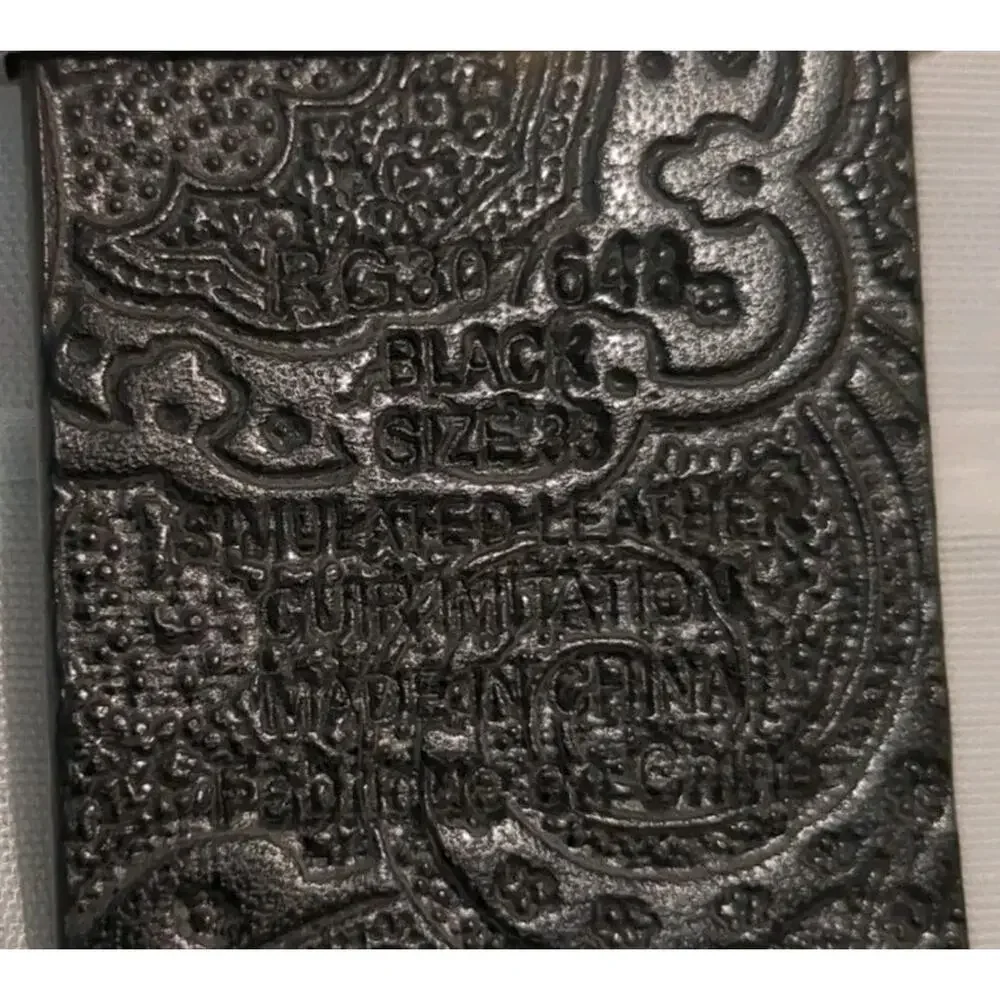 Robert Graham Men’s 38 Black Reversible Belt Paisley Embossed RG307648
